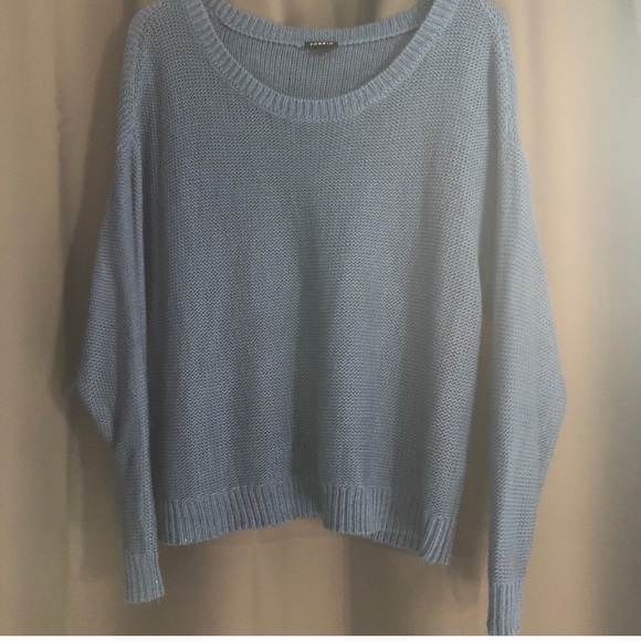 Torrid Blue Knit Layered Crew Neck Sweater - Picture 6 of 7